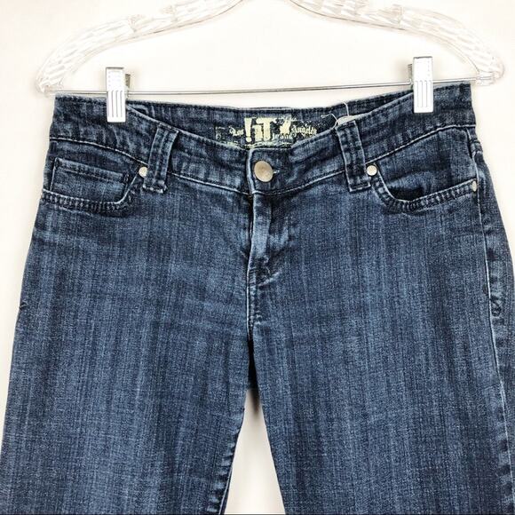 Diva Los Angeles Y2K Vintage Low Rise Dark Wash Jeans Size 8 - Picture 4 of 7